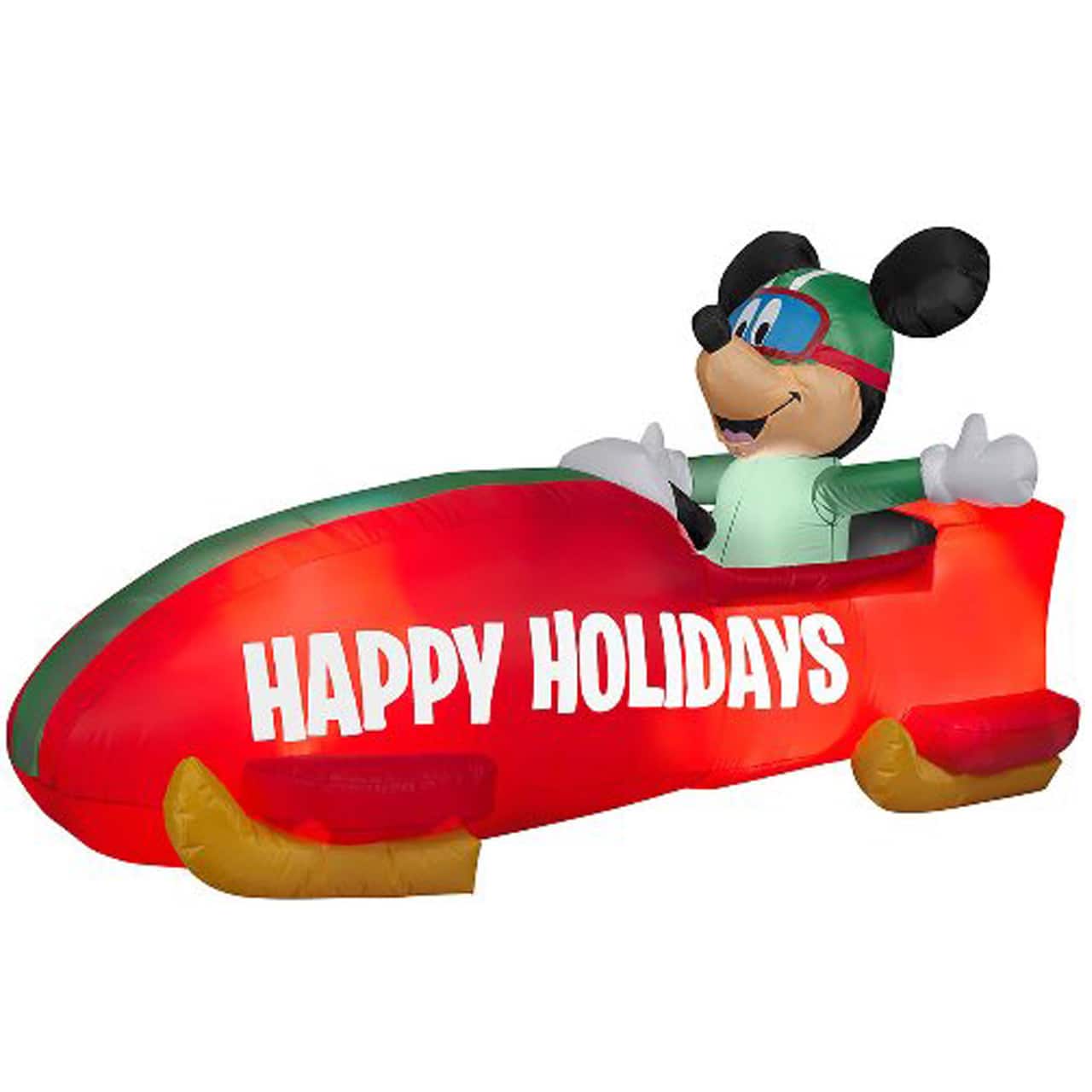 6ft. Airblown® Inflatable Christmas Mickey in a Bobsled Disney